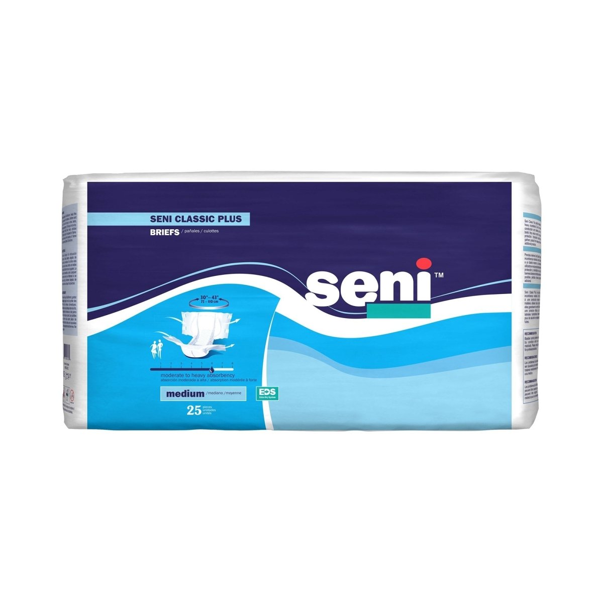 Seni Classic Plus Moderate to Heavy Absorbency Incontinence Brief -Unisex - 1163847_CS - 1