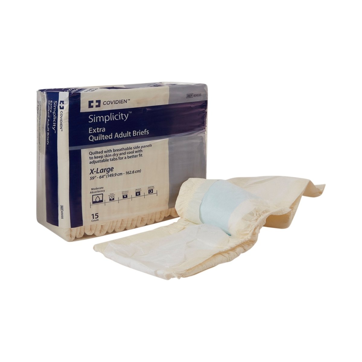 Simplicity Unisex Adult Incontinence Briefs - 846765_BG - 2