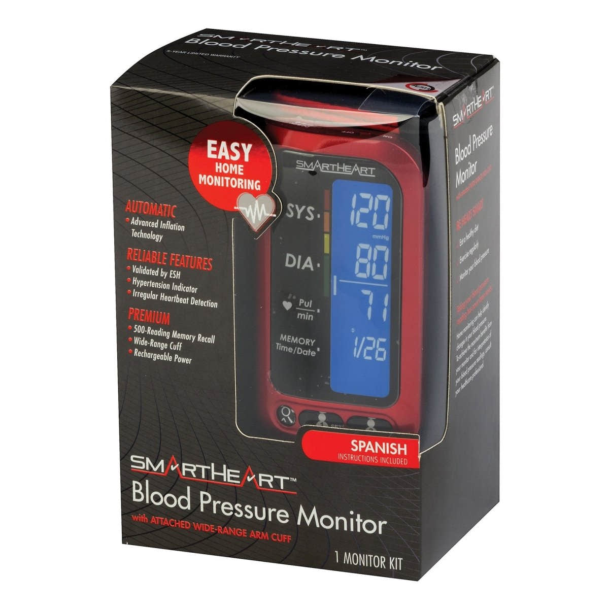 Smarthear Arm Automatic Blood Pressure Monitor - 1226102_EA - 2