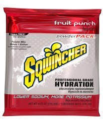 Sqwincher Powder Pack Fruit Punch Electrolyte Replenishment Drink Mix, 23.83 oz. Packet - 1065941_CS - 1