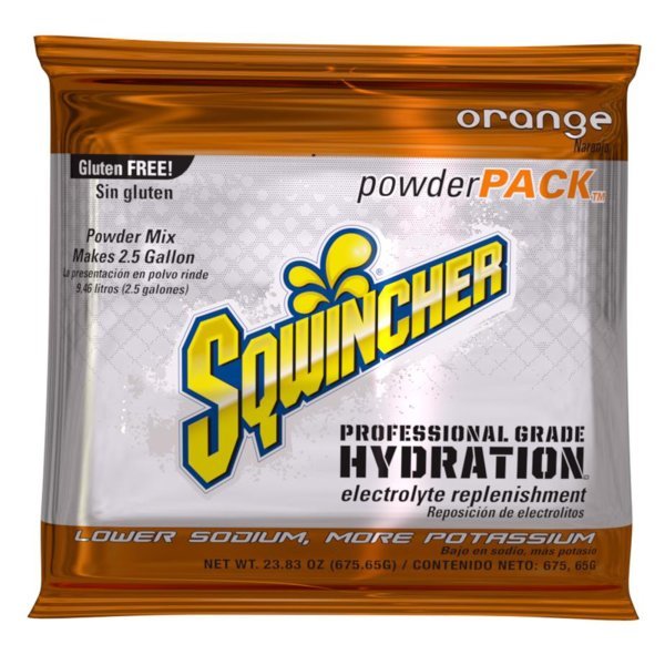 Sqwincher Powder Pack Orange Electrolyte Replenishment Drink Mix, 9.53 oz. Packet - 1057724_BX - 1