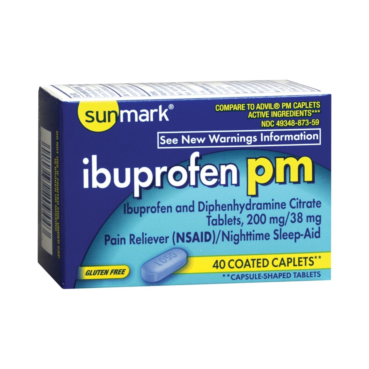 Sunmark Pm Ibuprofen / Diphenhydramine Pain Relief - 841487_BT - 1