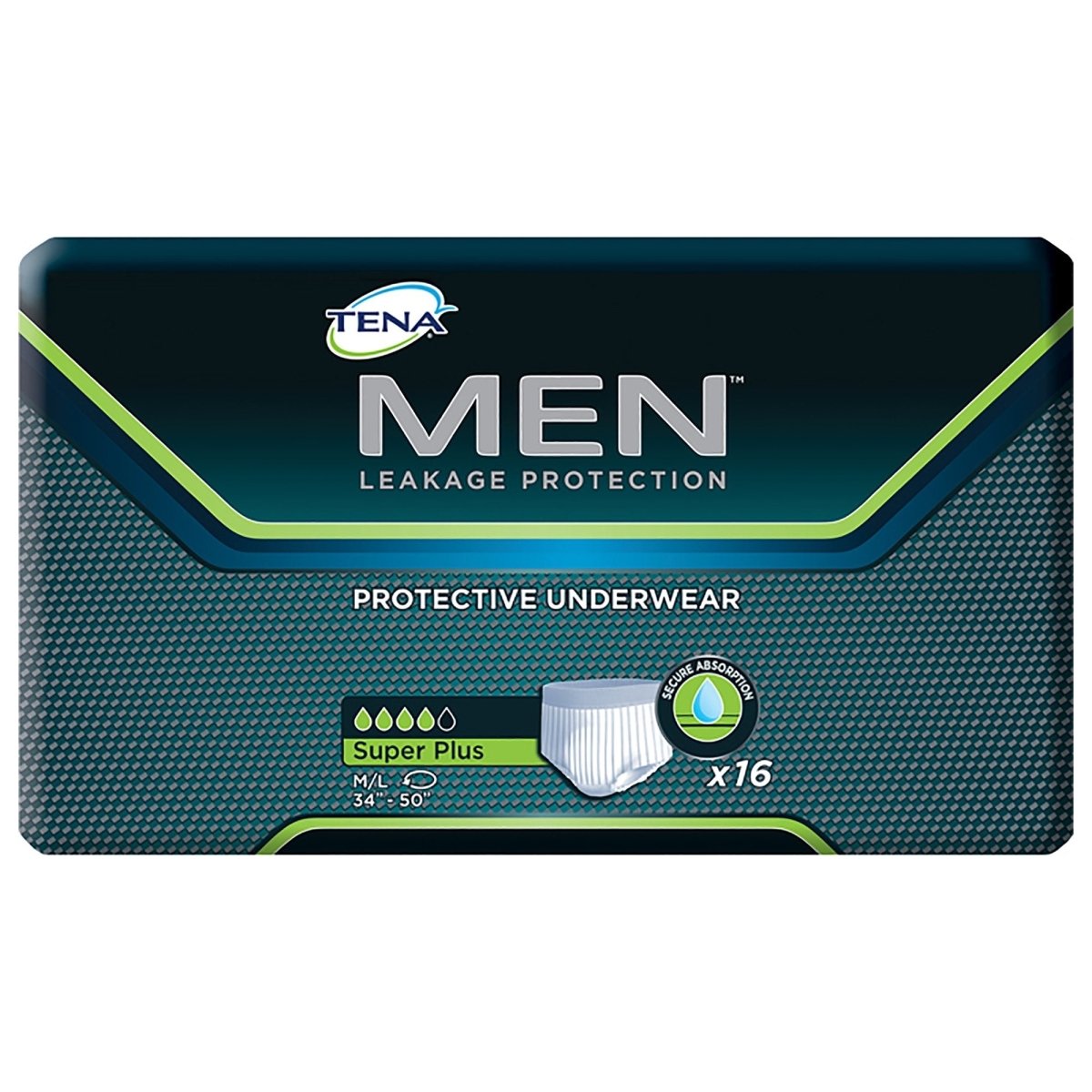 Tena Men Super Plus Absorbent Underwear -Male - 738749_BG - 1