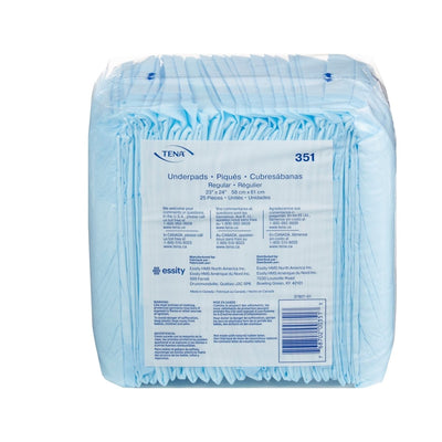 TENA Regular Underpads, Light Absorbency, Blue, Disposable, Latex-Free, 23 X 24 Inch - 1091178_PK - 1