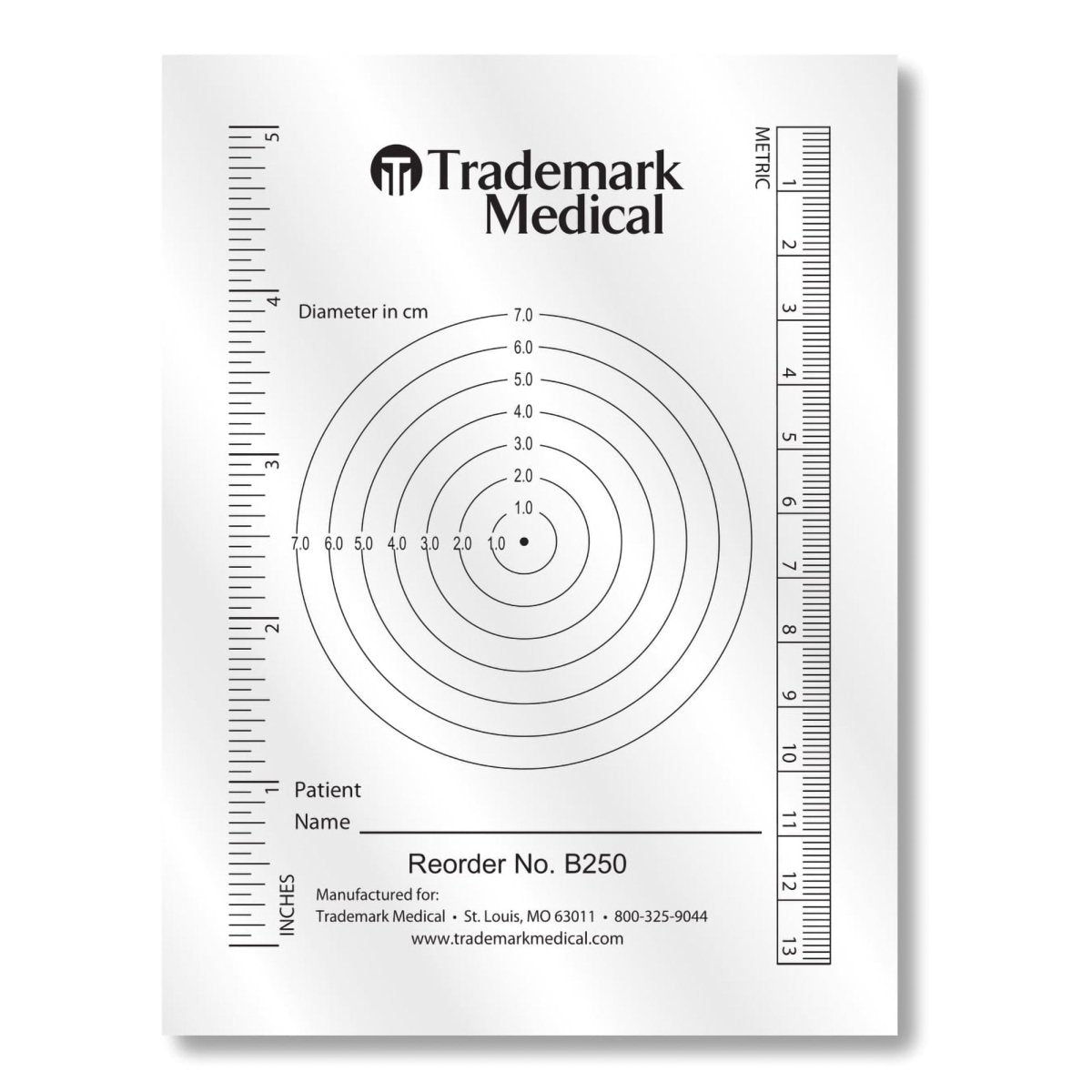 Trademark Medical Wound Measuring Guide - 233315_BX - 1