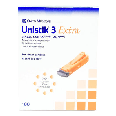 Unistik 3 Extra Safety Lancet - 539416_BX - 1