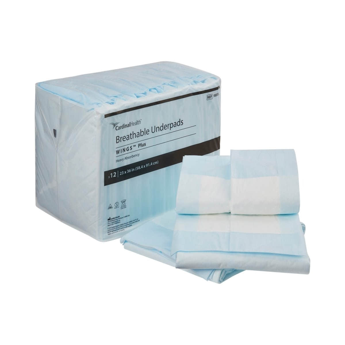 Wings Breathable Plus Low Air Loss Underpad, 23 x 36 Inch - 239551_BG - 1
