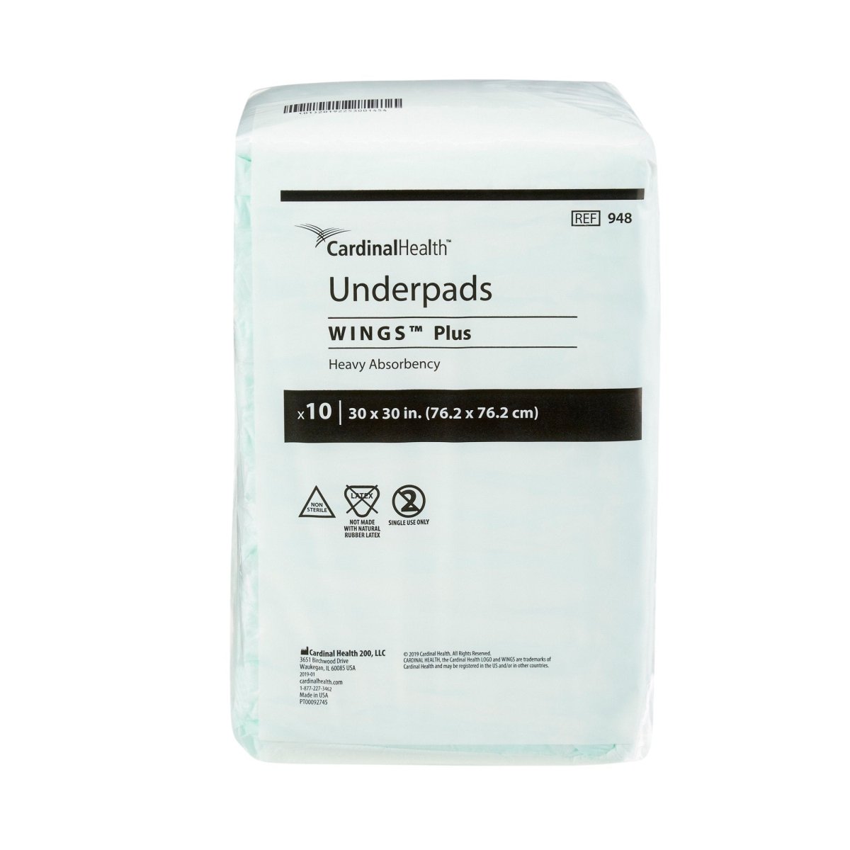 Wings Plus Underpads, Disposable, Heavy Absorbency, Beige, 30 X 30 Inch - 454709_BG - 1