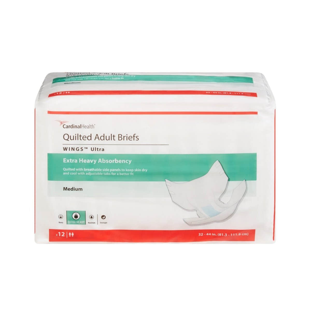 Wings Ultra Quilted Extra Heavy Absorbency Incontinence Brief -Unisex - 960580_BG - 1