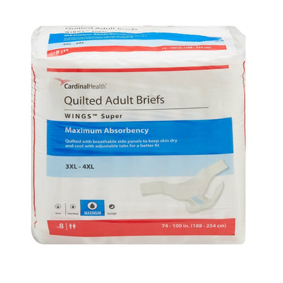 Wings Unisex Adult Incontinence Brief, Tab Closure, Disposable, Heavy Absorbency -Unisex - 721887_BG - 1