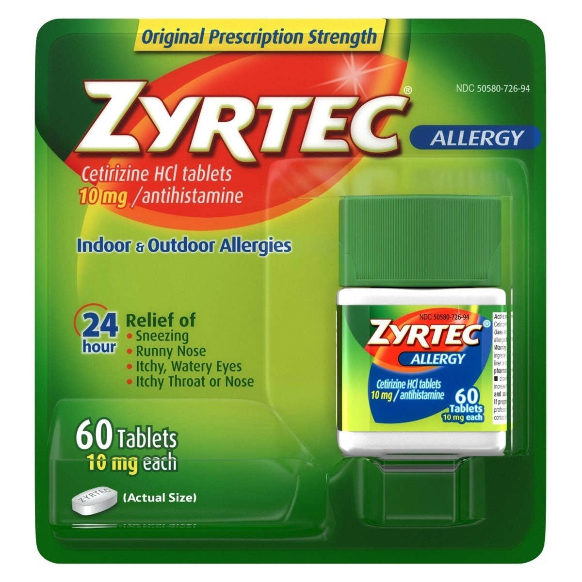 Zyrtec Cetirizine Allergy Relief - 1170230_BT - 1